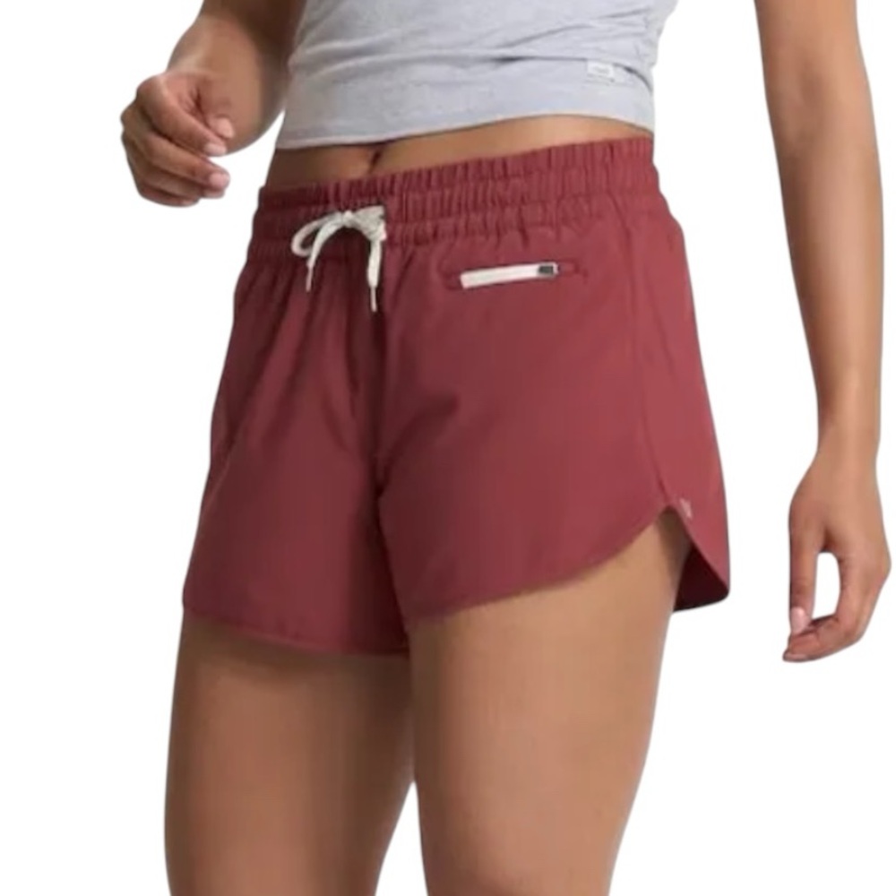 Vuori Women's Shorts in Rust Red
